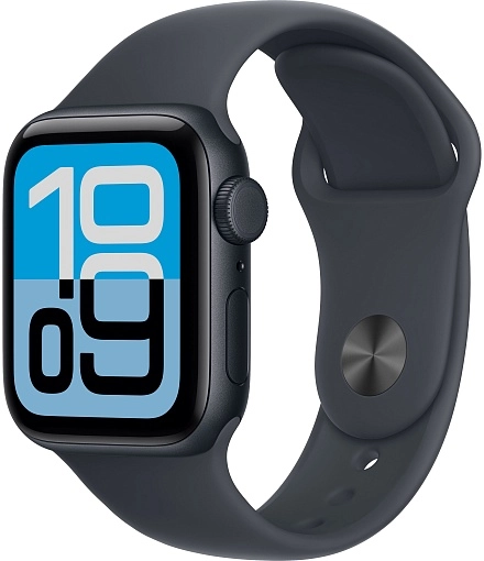 Apple Watch SE 3 40 мм, «тёмная ночь», ремешок цвета «тёмная ночь», размер S/M