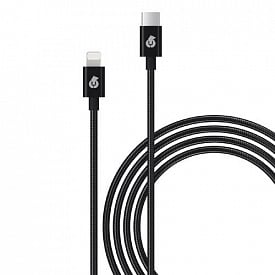 Зарядный провод uBear Force Metal USB-C - Lightning, черный